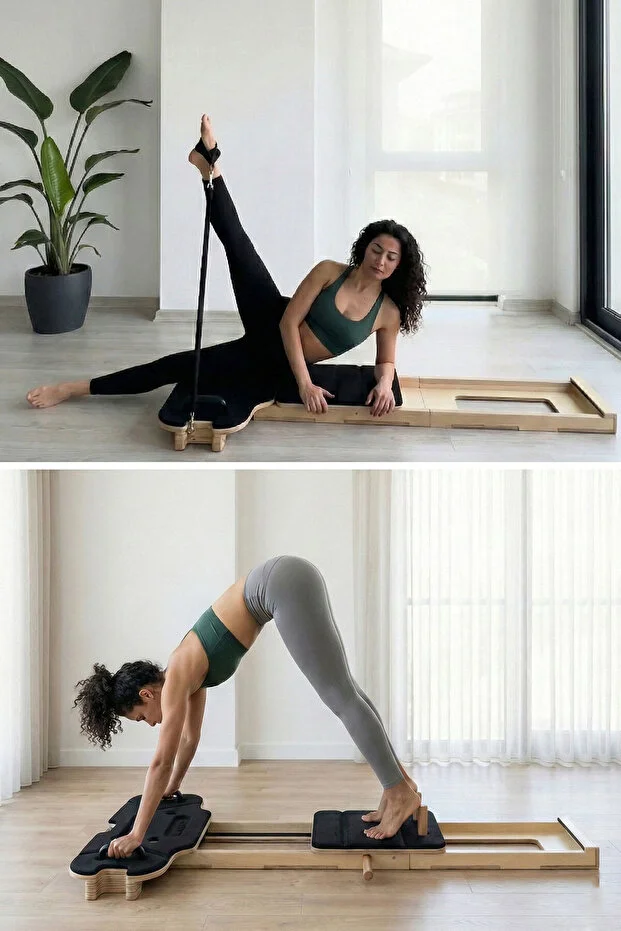 kochler Yeni Nesil Katlanabilir Profesyonel Pilates Reformer Aleti - Az Yer Kaplayan, Kompakt Egzersiz Aleti